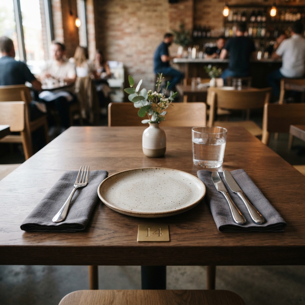 Modern restoran masası ve operasyon planı